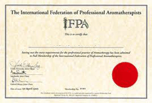IFPA公認アロマテセラピーライセンス